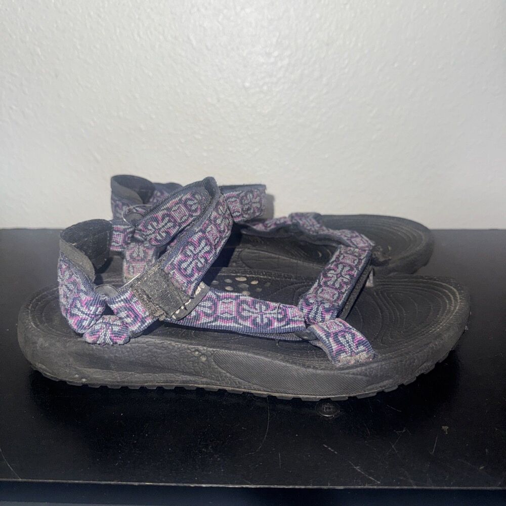 Teva Hurricane Sandals Womens 8 Blue Floral Sport Hiking Strappy Excellent 6577